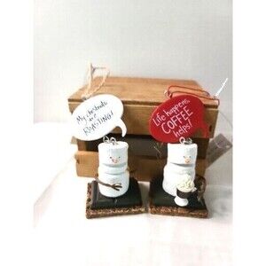 NEW Lot Of 2 The Original S'mores Ornaments Christmas Ornaments coffee chestnuts
